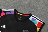 24/25 Man Utd Black Tank top and shorts suit