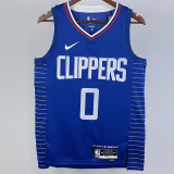 22/23 Clippers WESTBROOK #0 Blue Top Quality Hot Pressing NBA Jersey