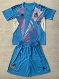 24/25  Mexico Blue  Goalkeeper Kids Soccer Jersey