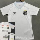 25/26 Santos FC Home Women Soccer Jersey#女(Print All Sponsor)(新全广告、背上NVA~SRTE)