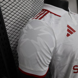 25/26 Man Utd White Special Edition Player Version Soccer Jersey翻领