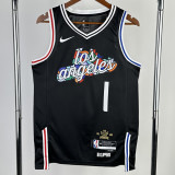 22/23 CLIPPERS HAROEN #1 Black City Edition Top Quality Hot Pressing NBA Jersey