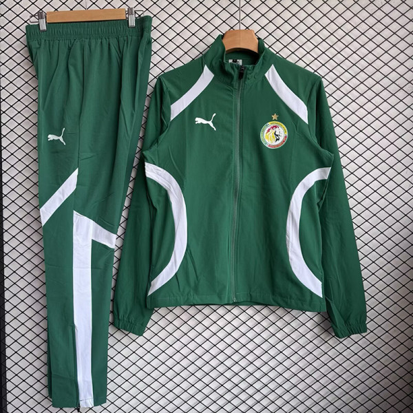 25/26 Senegal Green Windbreaker Tracksuit