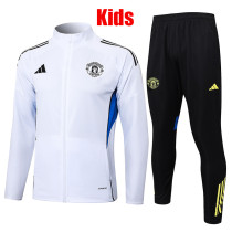 25/26  Man Utd White Kids Jacket Tracksuit# E2559童装