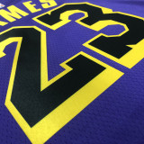 22/23 LAKERS JAMES #23 Purple Top Quality Hot Pressing NBA Jersey (Trapeze Edition)