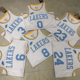 22/23 LAKERS BRYANT #24 White Top Quality Hot Pressing NBA Jersey (Retro Logo)