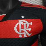 24/25 Flamengo Home  Long Sleeve Player Version Soccer Jersey