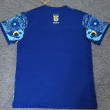 2025Brazil Christ statue Blue Fans Soccer Jersey
