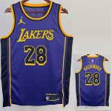 22/23 LAKERS HACHIMURA #28 Purple Top Quality Hot Pressing NBA Jersey (Trapeze Edition)