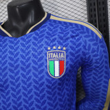 25/26 Italy Home Player Version Long Sleeve Soccer Jersey