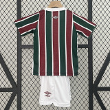 24/25 Fluminense Home Kids Soccer Jersey