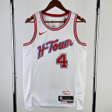 23/24 ROCKETS GREEN #4 White City Edition Home Top Quality Hot Pressing NBA Jersey