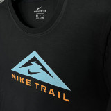 2025 T255  Triangle Mountain NK Black  Pure Cotton  Blue T-shirt