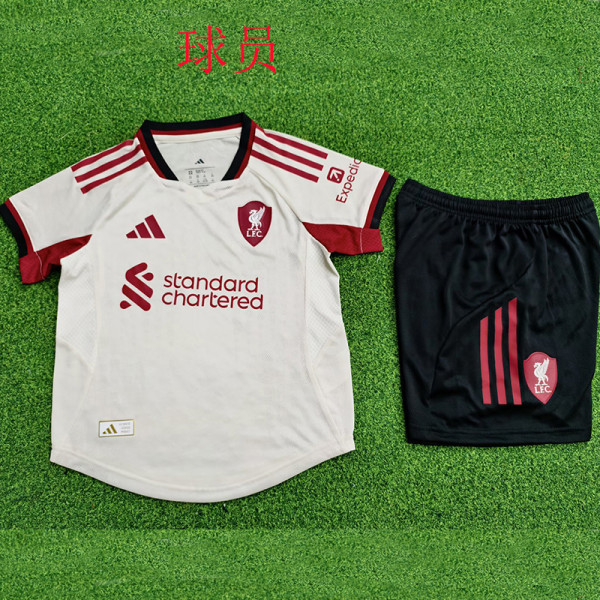 25/26 LIV Away Player Version Kids Soccer Jersey球员