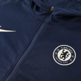 24/25 CHE Royal Blue Hooded Jacket Tracksuit#01