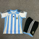 2006 Argentina Home Kids Retro Soccer Jersey