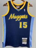 2006/2007 Nuggets ANTHONY #15 Royal Blue Retro Top Quality Hot Pressing NBA Jersey