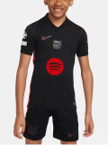24/25 BAR  Away  Kids  Player Version  Soccer Jersey(大胸花）
