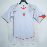 2004 Netherlands Away White Retro Soccer Jersey