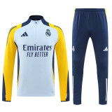 24/25 RMA Light Blue  Player Version Half Pull Tracksuit  (球员版浅蓝、半拉链)
