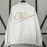 2024 New NK White Grey Windbreaker(后背带彩字、彩标）