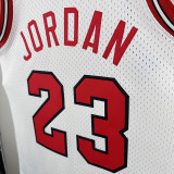 84/85  BULLS Rookie White # 23 Jordan Heat Pressed Retro NBA Jersey