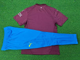 24/25 Man City Third  Player Version Soccer Jersey(Sky Blue Long pants)