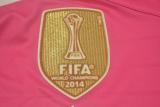 2014/2015 RMA Away Pink Long Sleeve Retro Soccer Jersey (长袖)