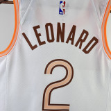 23/24 Sa Spurs LEONARD #2 White City Edition Top Quality Hot Pressing NBA Jersey