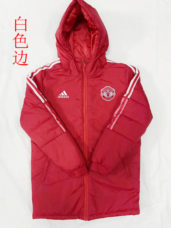 22/23 Man Utd Red Hooded Cotton Coat White Edge (白色边) 棉衣
