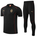 25/26  ACM  Black Polo Collar Pants Set