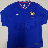 24/25 France Home Long Sleeve Fans Soccer Jersey