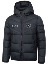 25/26 Napoli Black Hooded Cotton Coat 连帽棉衣