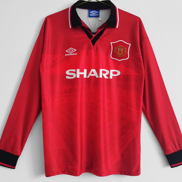 1994/1996 Man Utd Home Long sleeve Retro soccer jersey (长袖)