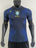 2006 Brazil Away Player Version Soccer Jersey
