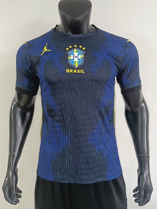 2006 Brazil Away Player Version Soccer Jersey