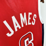 2024 Olympic Game USA  JAMES # 6 Red Basketball Jersey