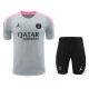 24/25 PSG Grey Pink Shoulder Training Short Suit(粉肩)
