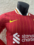 24/25 LIV Home  Long Sleeve Player Version Soccer Jersey