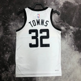 22/23 TIMBERWOLVES TOWNS #32 White City Edition Top Quality Hot Pressing NBA Jersey
