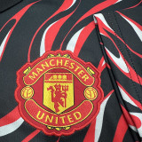 25/26  Man Utd Black Red Wave Training Shirts