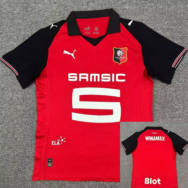 25/26 Stade Rennais Home Fans Soccer Jersey