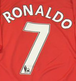 2007/2008 Man Utd home Red Retro soccer jersey(带胸前决赛字)
