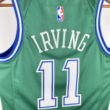 Dallas Mavericks LRVING #11 Green Top Quality Hot Pressing Retro NBA Jersey