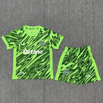 25/26 Sporting Lisbon Goalkeeper Green Kids Soccer Jersey
