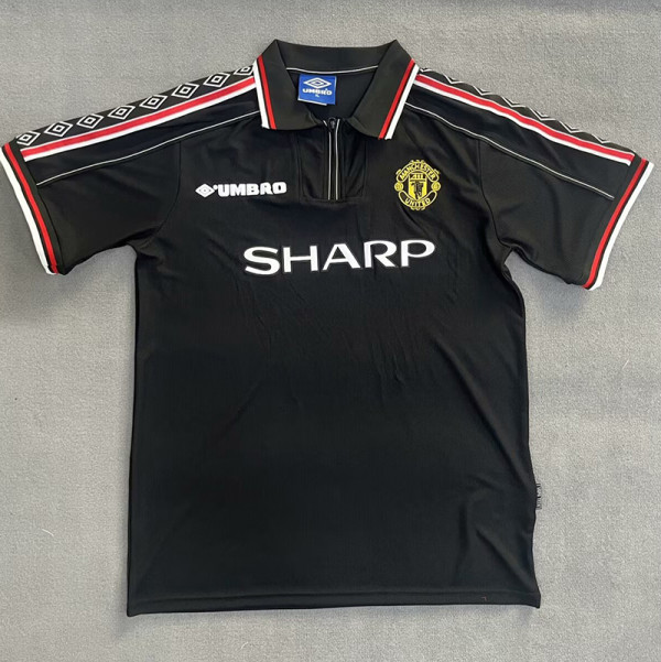 24/25 Man Utd Black Retro Soccer Jersey