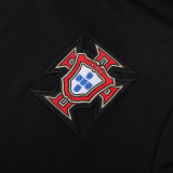 25/26 Portugal Black Red sleeve Hooded  Tracksuit