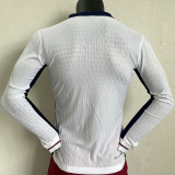2024 England Home Long Sleeve Player Version Soccer Jersey (长袖)