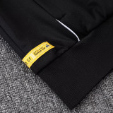 25/26 RMA Black Retro  Kids Jacket Tracksuit#E2556(童装、黄袖边）