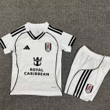 25/26 Fulham Home Kids  Soccer Jersey